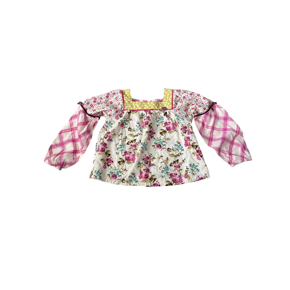 Matilda Jane Enchanted Garden Square Neck Peasant‎ Blouse Girls Size 6